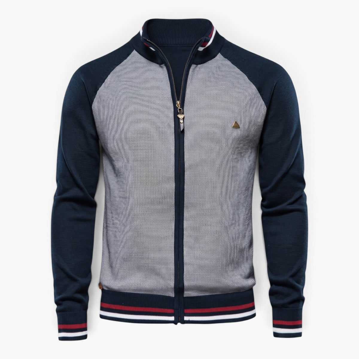 Old Fortune | Herren-Sweatshirt mit Stehkragen und Einsätzen