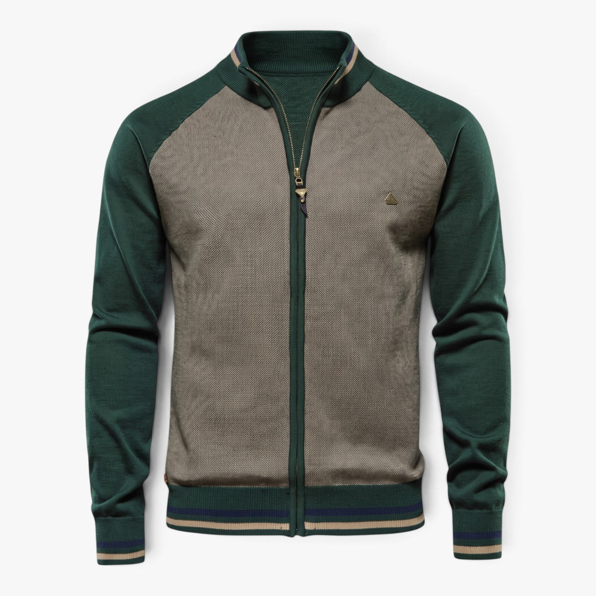 Old Fortune | Herren-Sweatshirt mit Stehkragen und Einsätzen