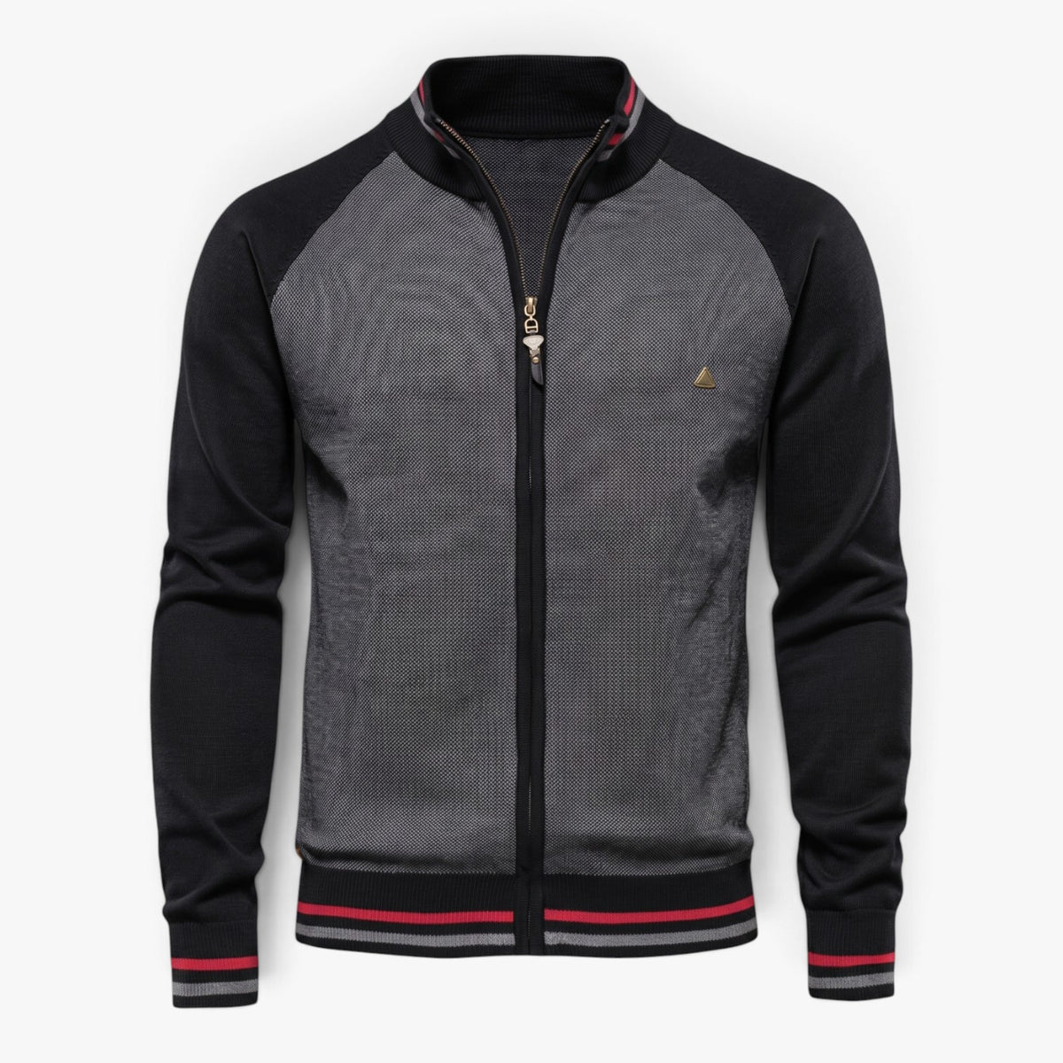 Old Fortune | Herren-Sweatshirt mit Stehkragen und Einsätzen
