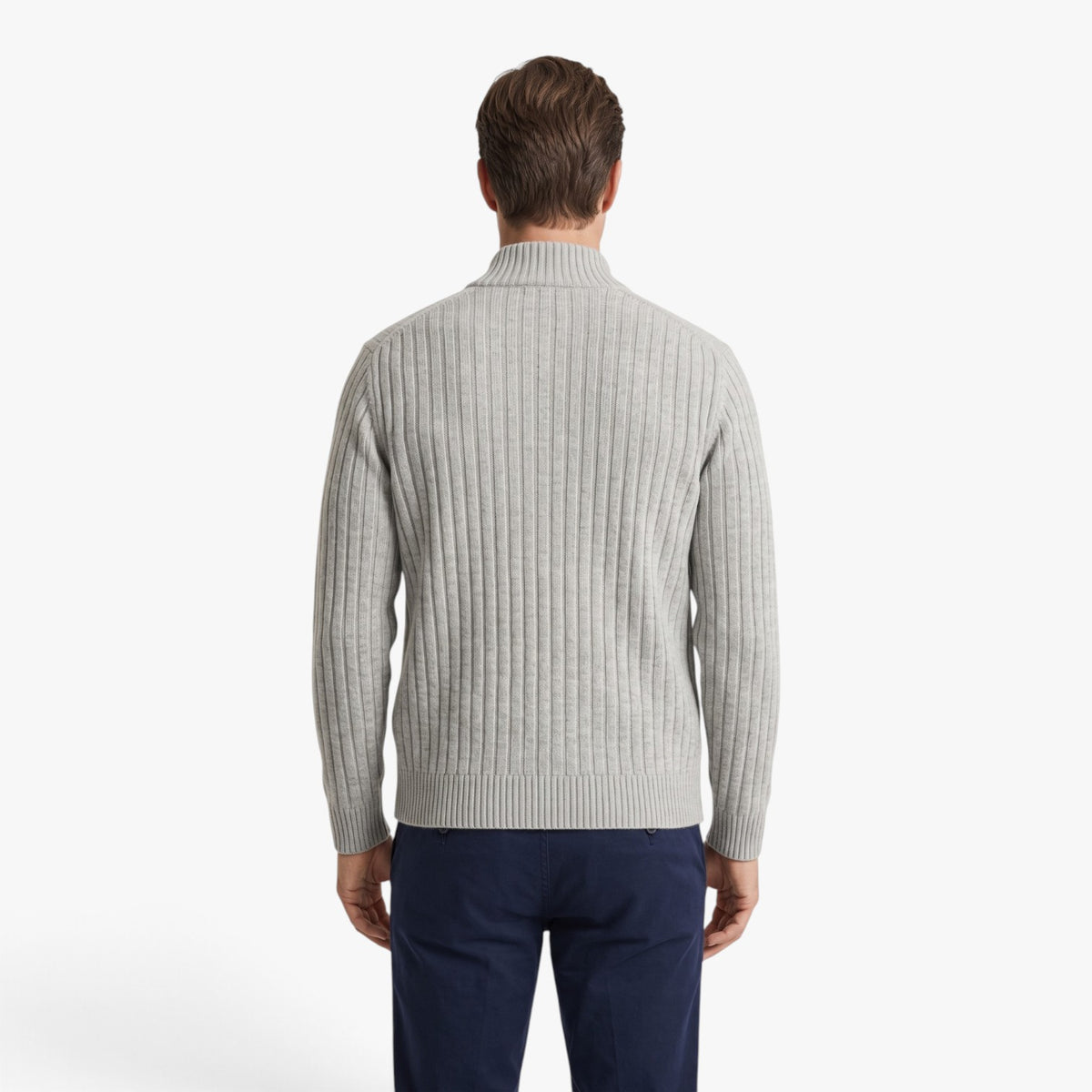 Old Fortune | Geribd vest voor heren met ritssluiting