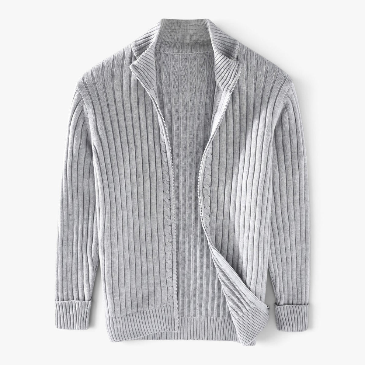 Old Fortune | Geribd vest voor heren met ritssluiting