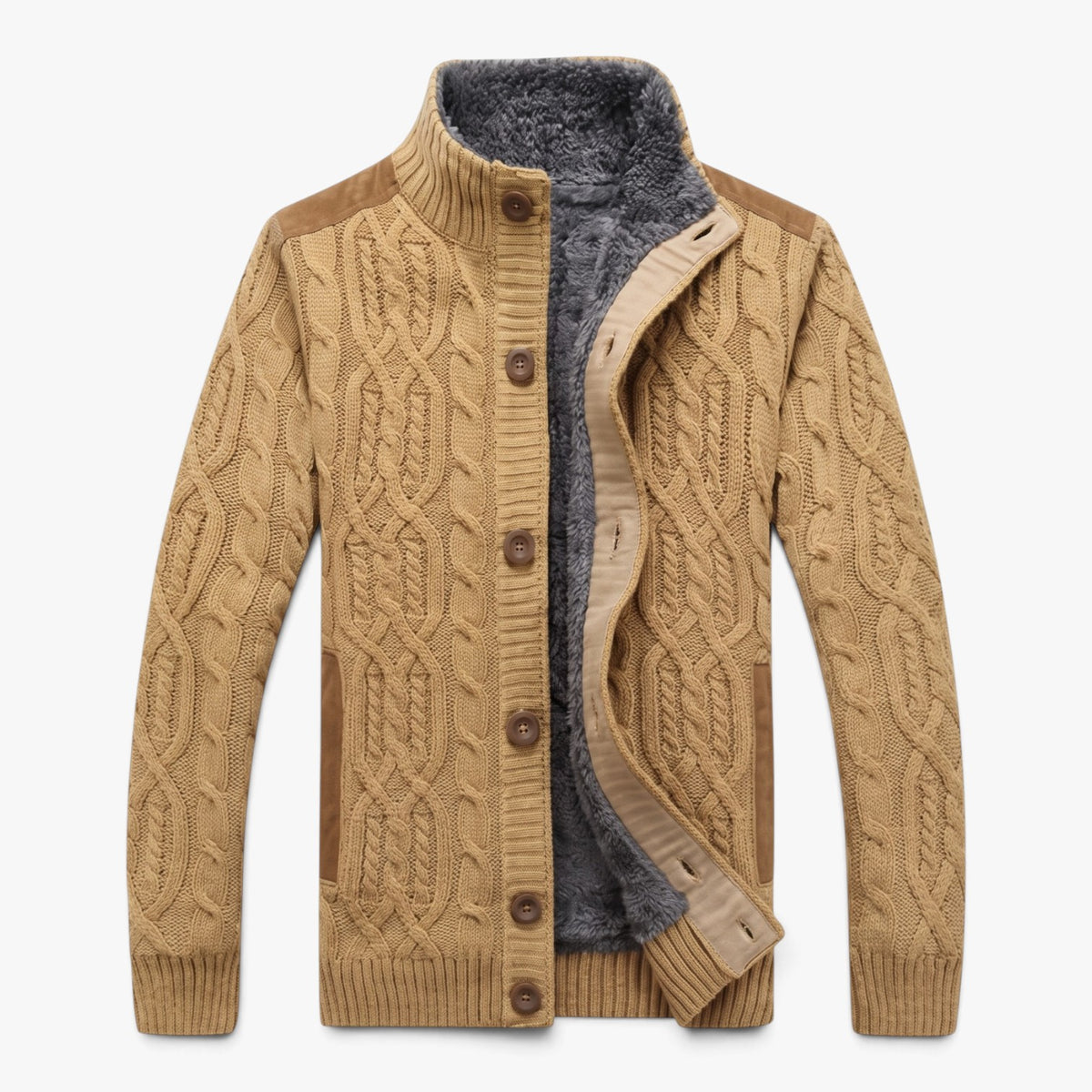 Old Fortune | Herren-Cardigan mit hohem Kragen