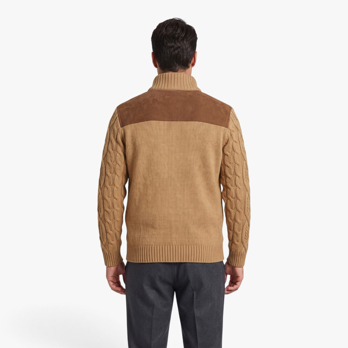 Old Fortune | Herren-Cardigan mit hohem Kragen
