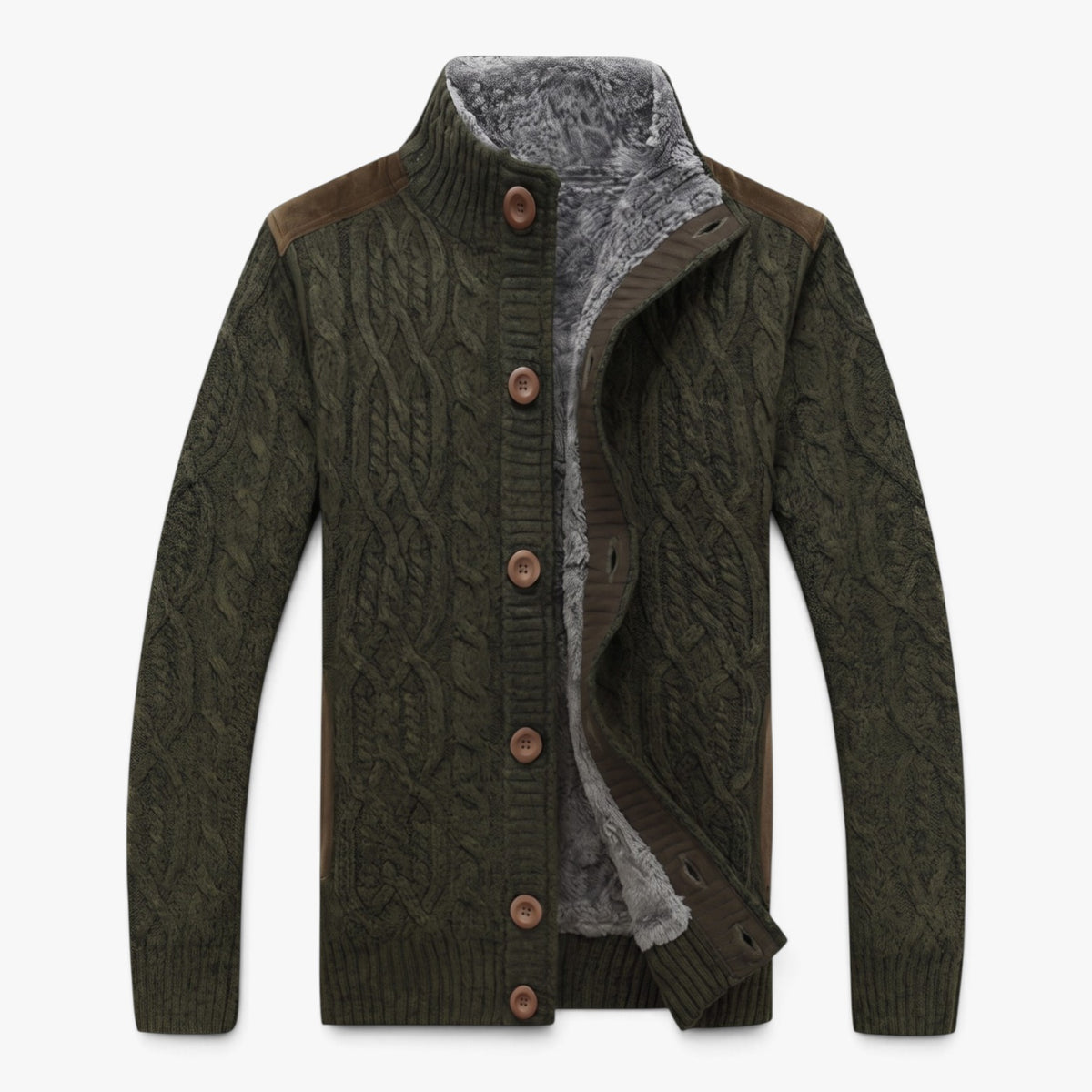 Old Fortune | Herren-Cardigan mit hohem Kragen