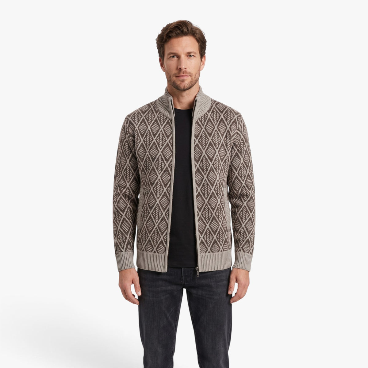 Old Fortune | Men's Geometric Cardigan