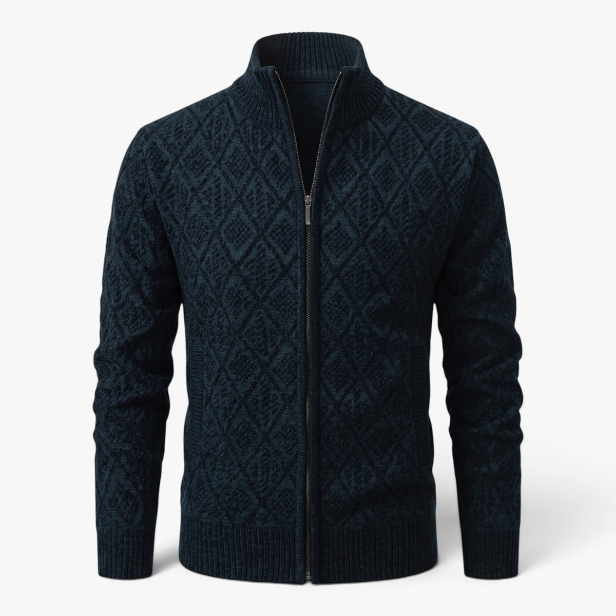Old Fortune | Geometrische Herren-Strickjacke