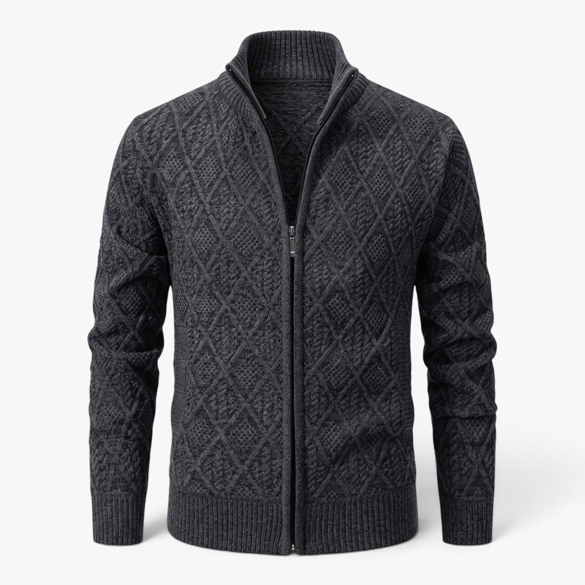 Old Fortune | Geometrische Herren-Strickjacke