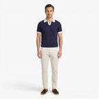 Old Fortune | Herren Strick-Poloshirt mit kontrastierendem Kragen