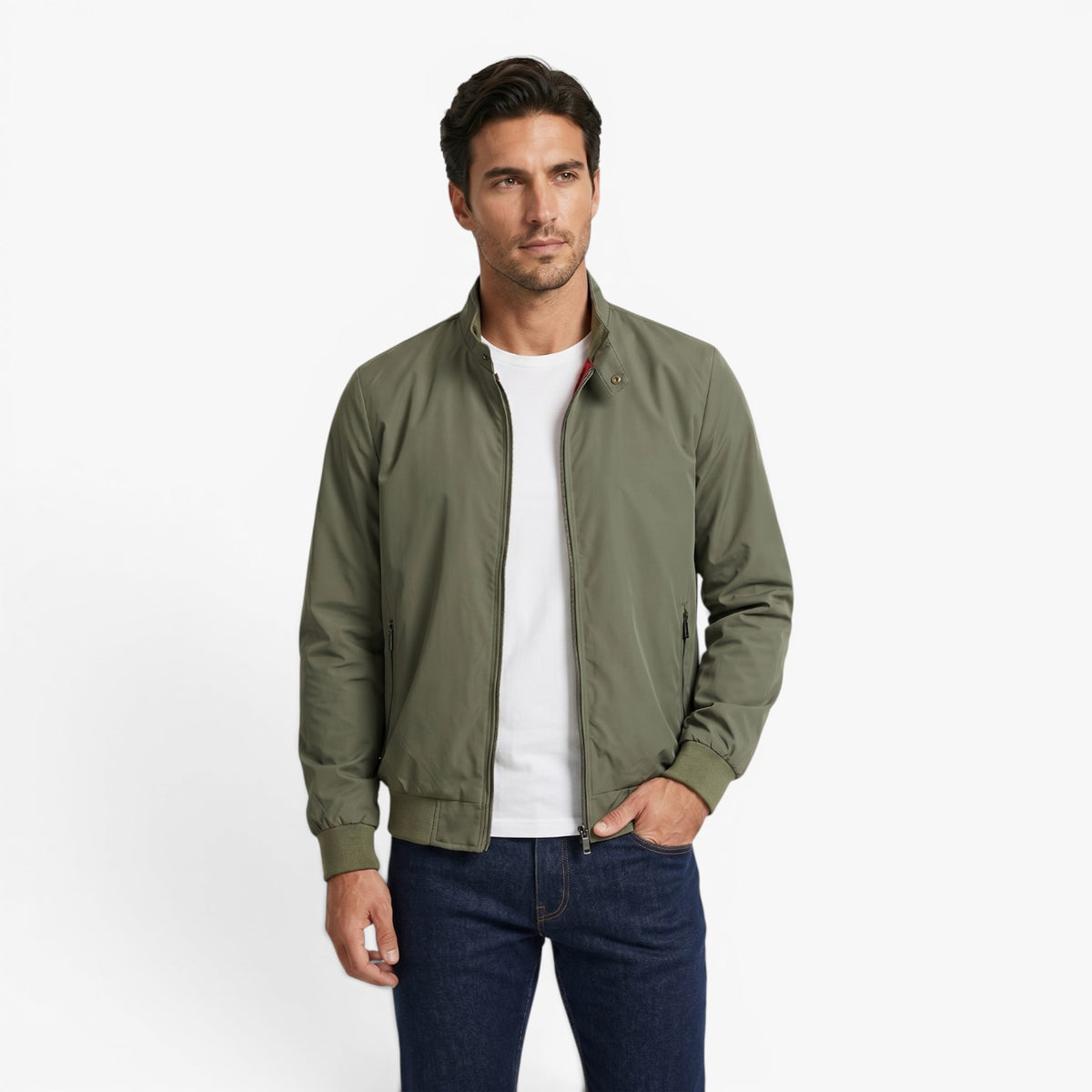Old Fortune | Herren Leichte Bomberjacke mit Stehkragen