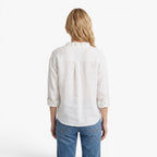 Old Fortune | Women's Blouse with Ruffle at the Neckline and Buttons