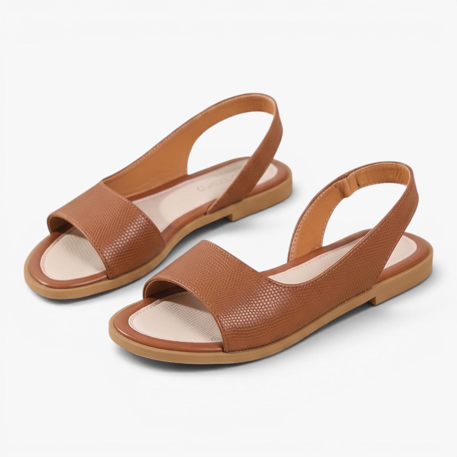 Old Fortune | Damskie Sandały Slingback z Odkrytymi Palcami