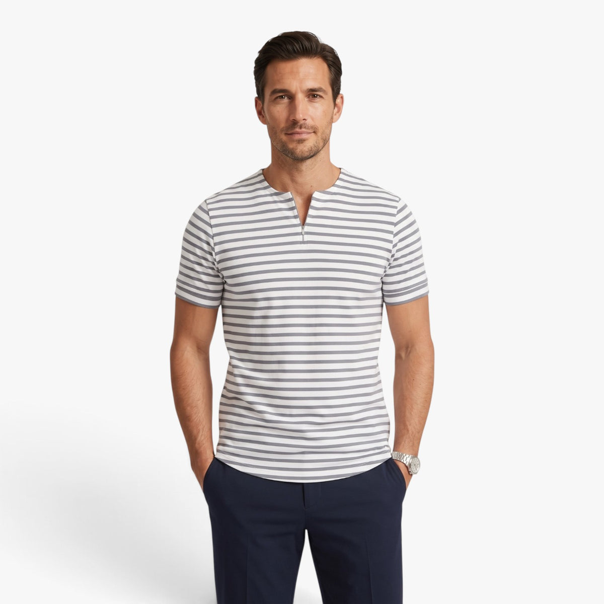 Old Fortune | Men's Zip-Up T-Shirt