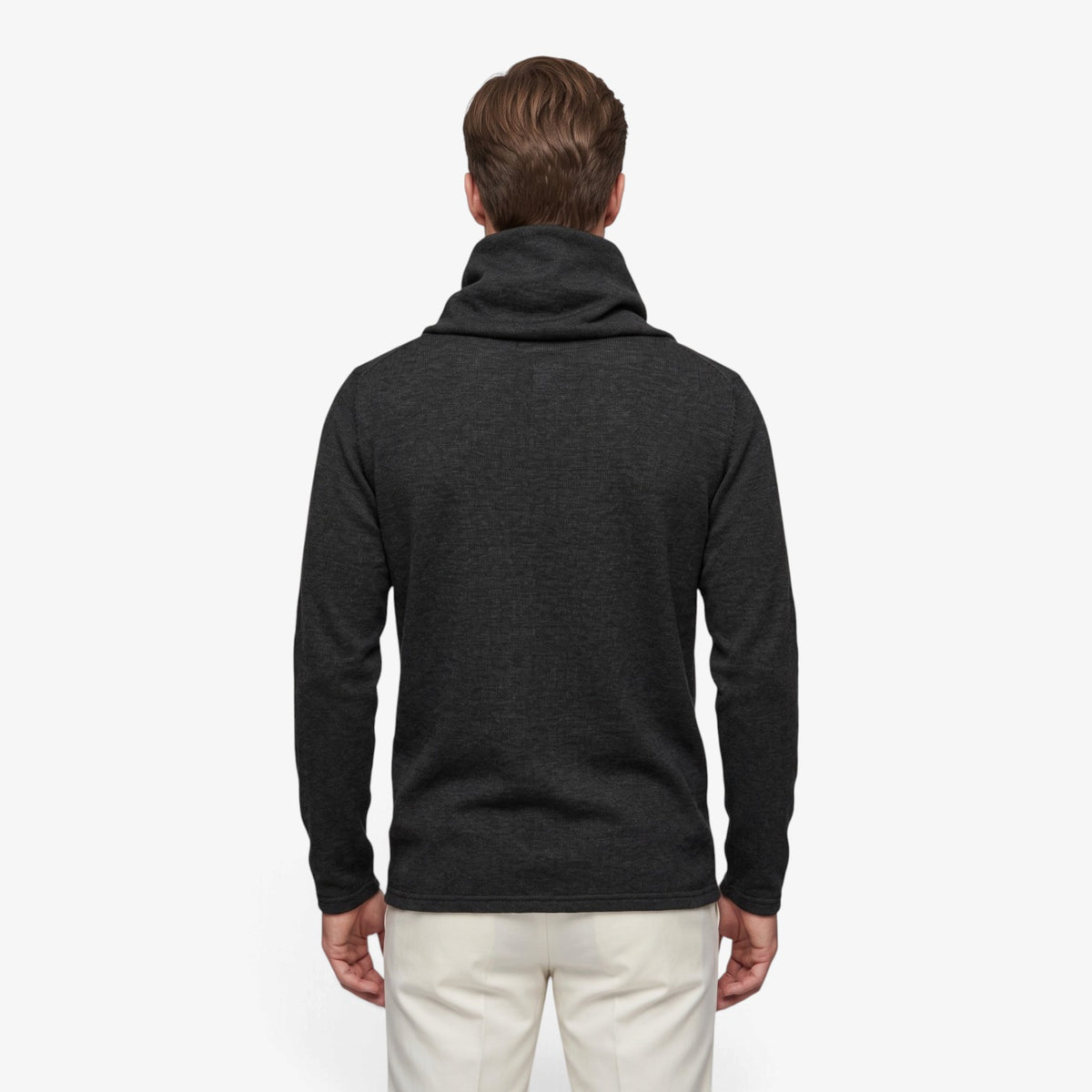 Old Fortune | Herrenpullover mit hohem Kragen und Knöpfen