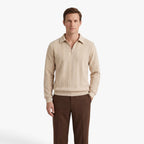 Old Fortune | Men's cable-knit sweater with a quarter-zip neckline
