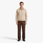 Old Fortune | Men's cable-knit sweater with a quarter-zip neckline