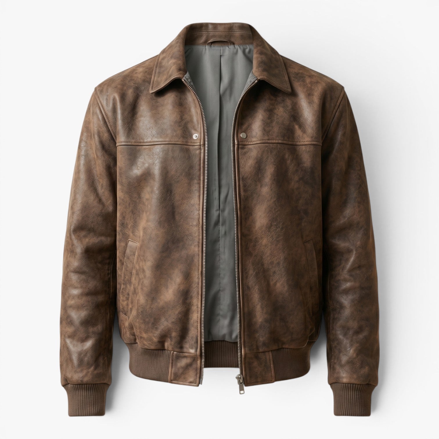Old Fortune | Herren Bomberjacke aus Vintage-Ökoleder