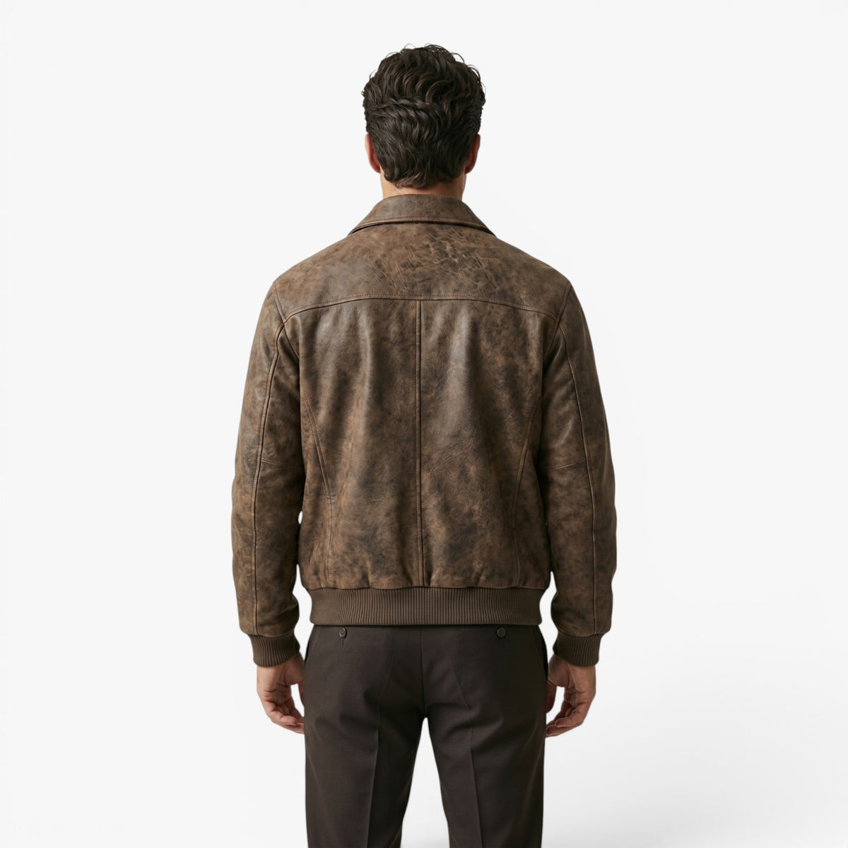 Old Fortune | Herren Bomberjacke aus Vintage-Ökoleder