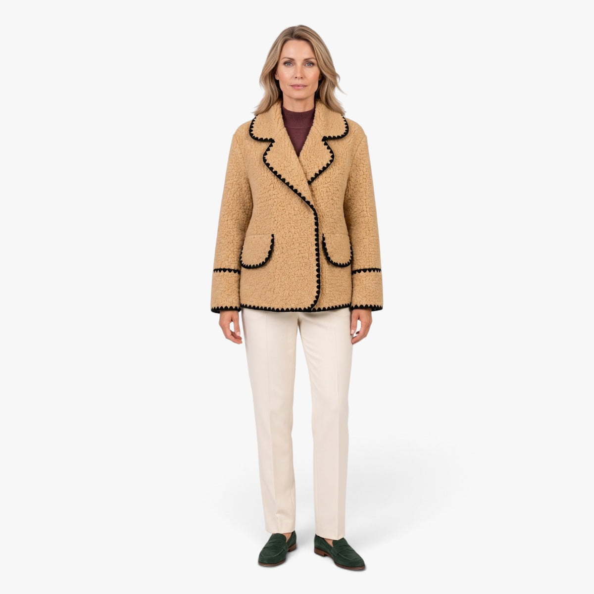 Old Fortune | Women's Teddy Jacket with Decorative Trim