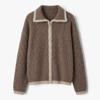 Old Fortune | Damen-Cardigan mit kontrastierender Einfassung