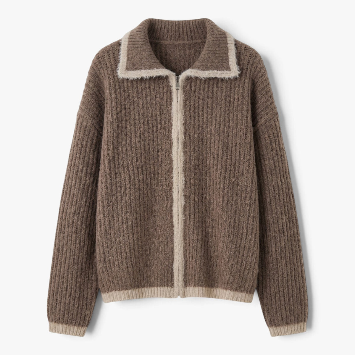 Old Fortune | Damen-Cardigan mit kontrastierender Einfassung