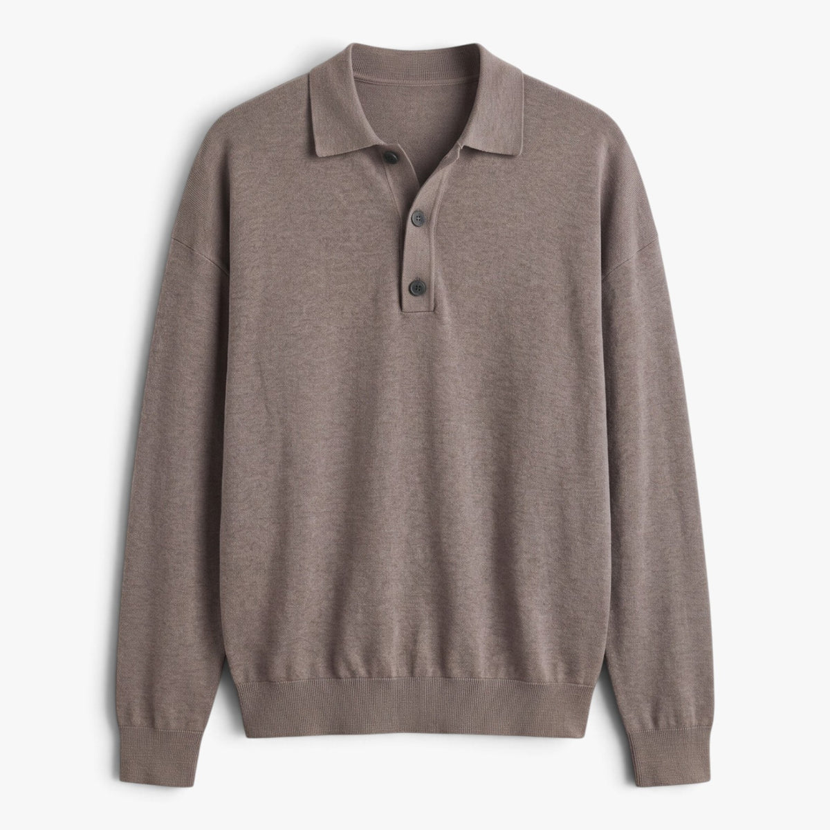Old Fortune | Męski sweter polo z długim rękawem i klasycznym kołnierzykiem