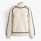 Old Fortune | Women's turtleneck sweater with contrasting trim