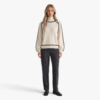 Old Fortune | Women's turtleneck sweater with contrasting trim