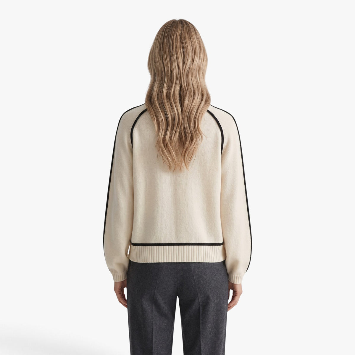 Old Fortune | Women's turtleneck sweater with contrasting trim