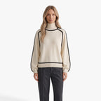 Old Fortune | Women's turtleneck sweater with contrasting trim