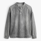 Old Fortune | Męska Bluza Vintage z Guzikami przy Dekolcie