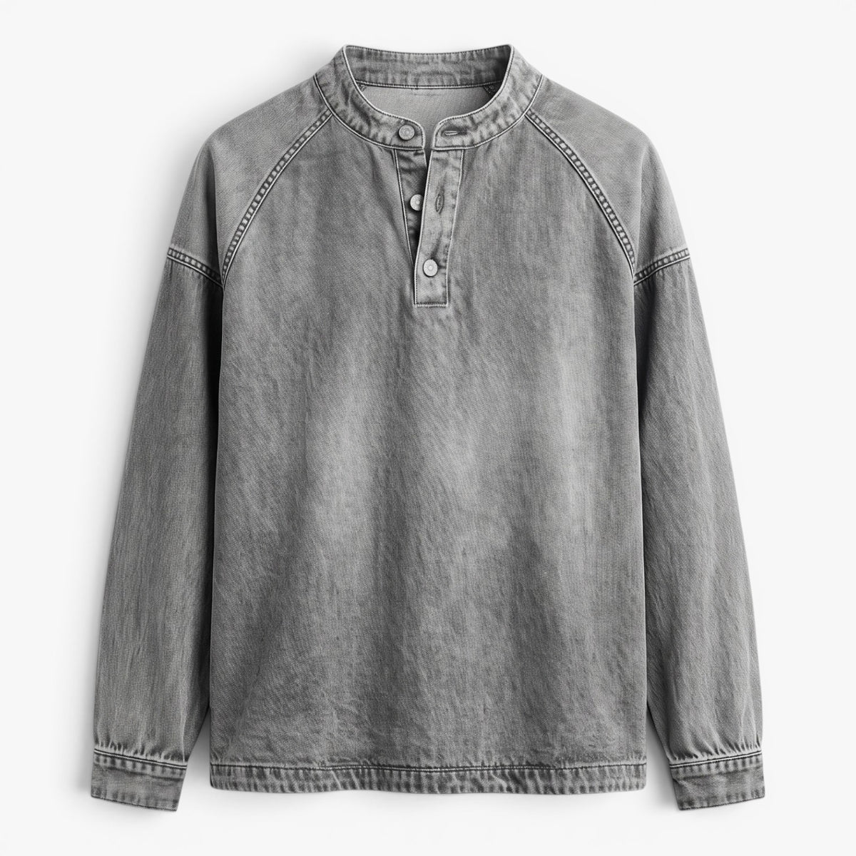 Old Fortune | Heren Vintage Trui met Knopen bij de Halslijn