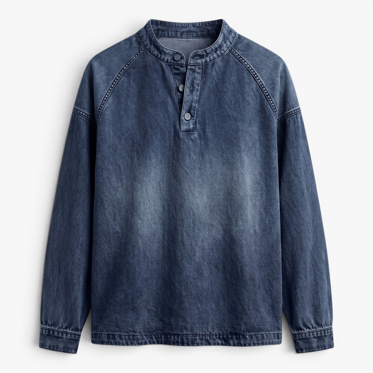 Old Fortune | Heren Vintage Trui met Knopen bij de Halslijn