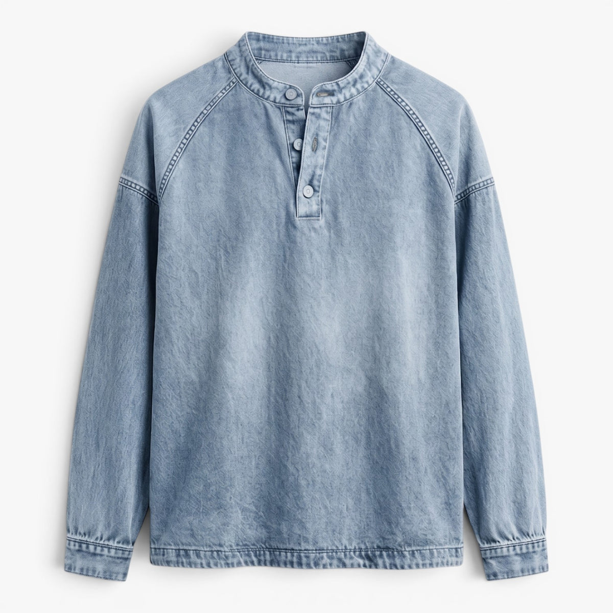 Old Fortune | Heren Vintage Trui met Knopen bij de Halslijn