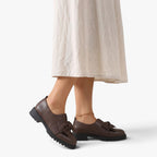Old Fortune | Women's low shoes with a decorative bow and thick sole