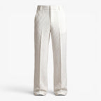 Old Fortune | Heren Elegante Broek met Gestructureerd Patroon en Wijde Pijpen