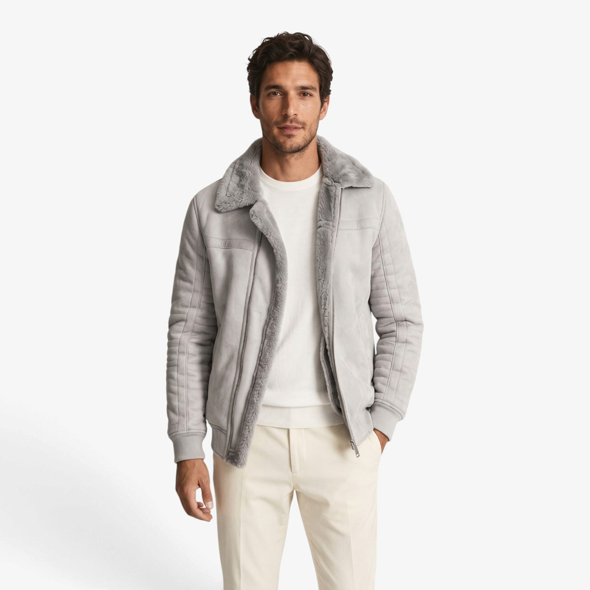 Old Fortune | Men's jacket with a faux-fur collar