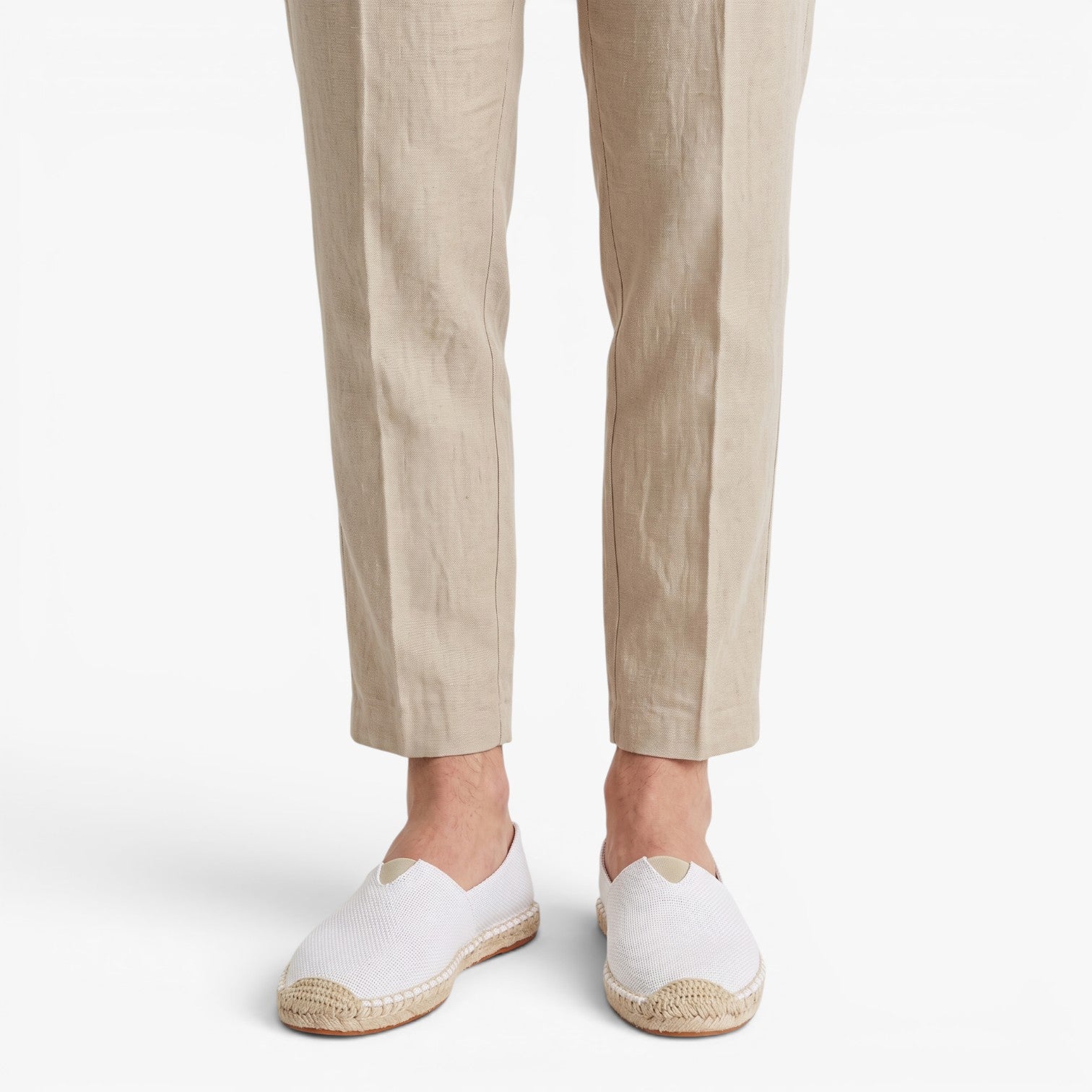 Old Fortune | Herren Leinwand Espadrilles zum Hineinschlüpfen mit geflochtener Sohle