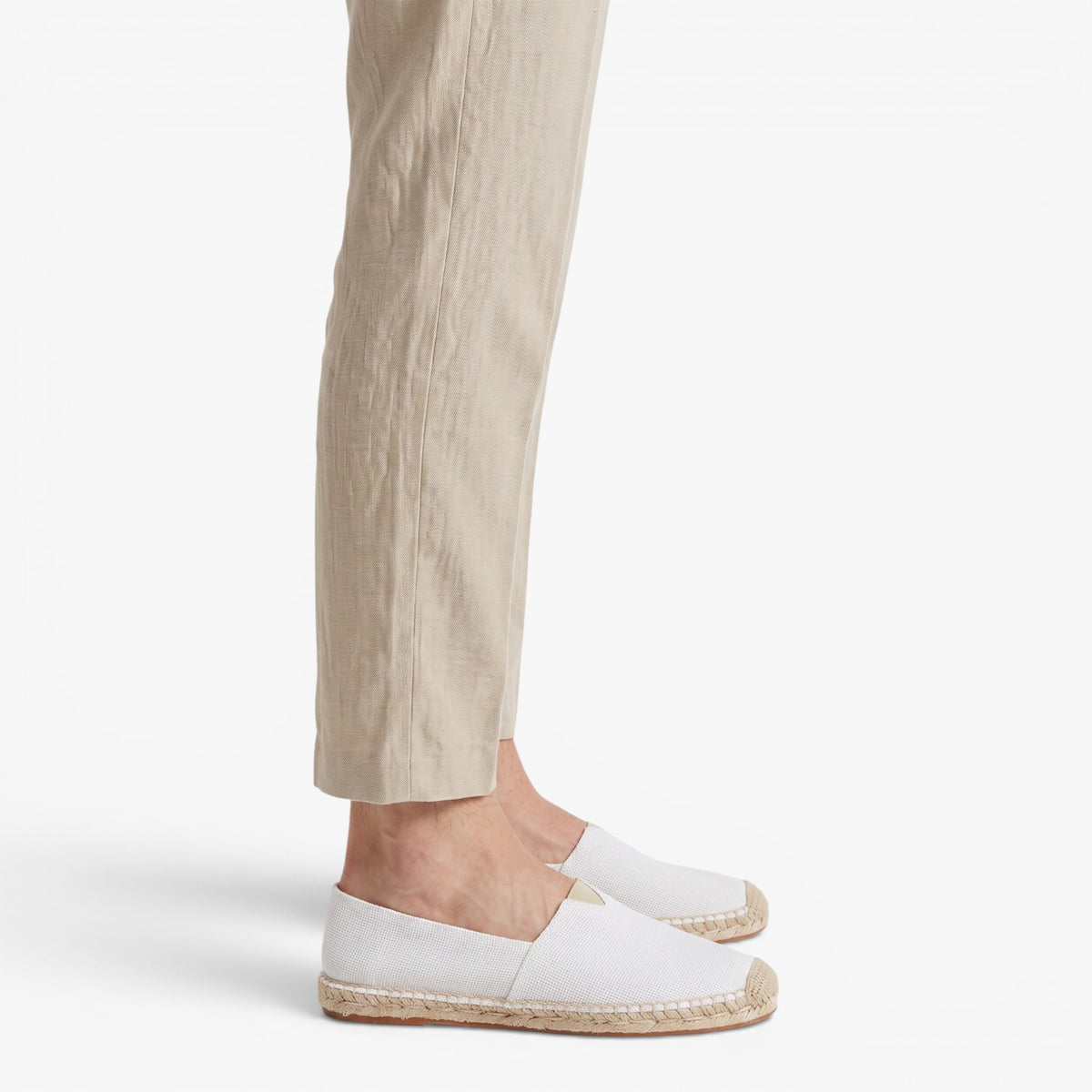 Old Fortune | Herren Leinwand Espadrilles zum Hineinschlüpfen mit geflochtener Sohle