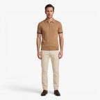 Old Fortune | Herren Poloshirt aus Strick mit Reißverschluss und gerippter Struktur