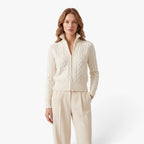 Old Fortune | Women's cable-knit cardigan with a zipper