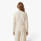 Old Fortune | Women's cable-knit cardigan with a zipper