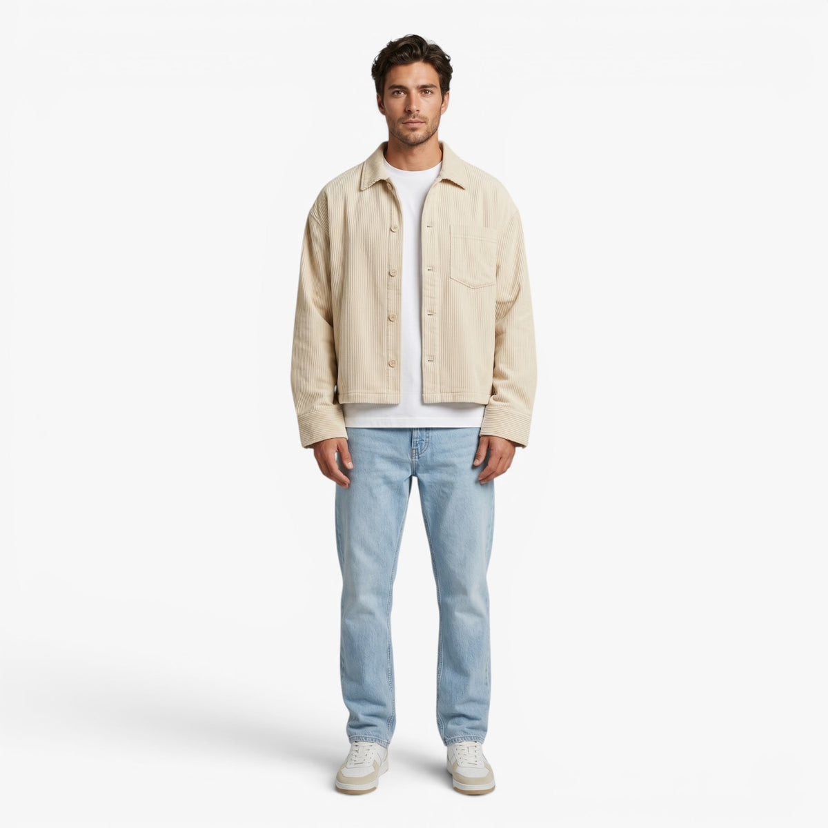 Old Fortune | Heren Oversized Corduroy Overhemd in Vintage Stijl