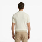 Old Fortune | Heren Polo Shirt met Verticale Structuur