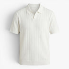 Old Fortune | Heren Polo Shirt met Verticale Structuur