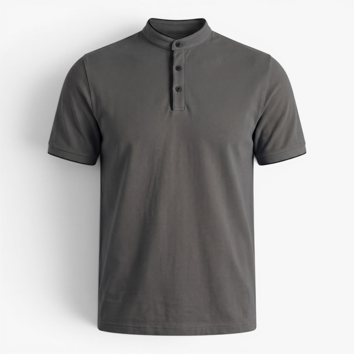 Old Fortune | Heren Polo met Opstaande Kraag en Minimalistische Sluiting