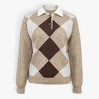 Old Fortune | Women's Argyle Polo Sweater