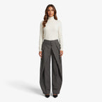 Old Fortune | Damen-Mehrlagenhose aus Rippstrick mit weitem Bein