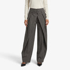 Old Fortune | Damen-Mehrlagenhose aus Rippstrick mit weitem Bein