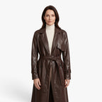 Old Fortune | Women's Long Belted Trench Coat