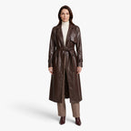 Old Fortune | Women's Long Belted Trench Coat